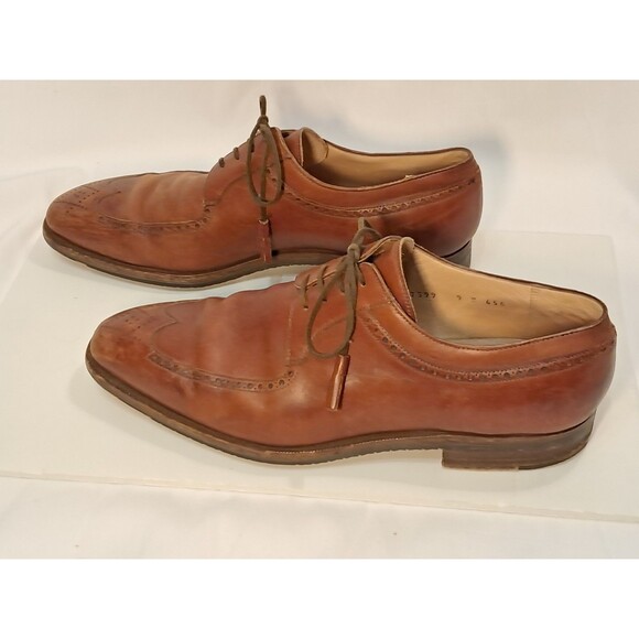 Wilson and Dean Wilkes Bashford Mens Size 9M Brown Leather Shoes Lace up Italy - Picture 6 of 11